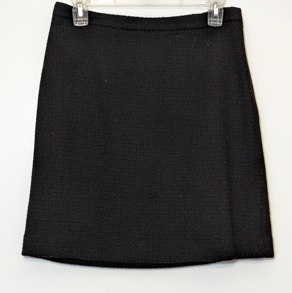 Banana Republic black wool bouclet a-line skirt - Picture 1 of 4